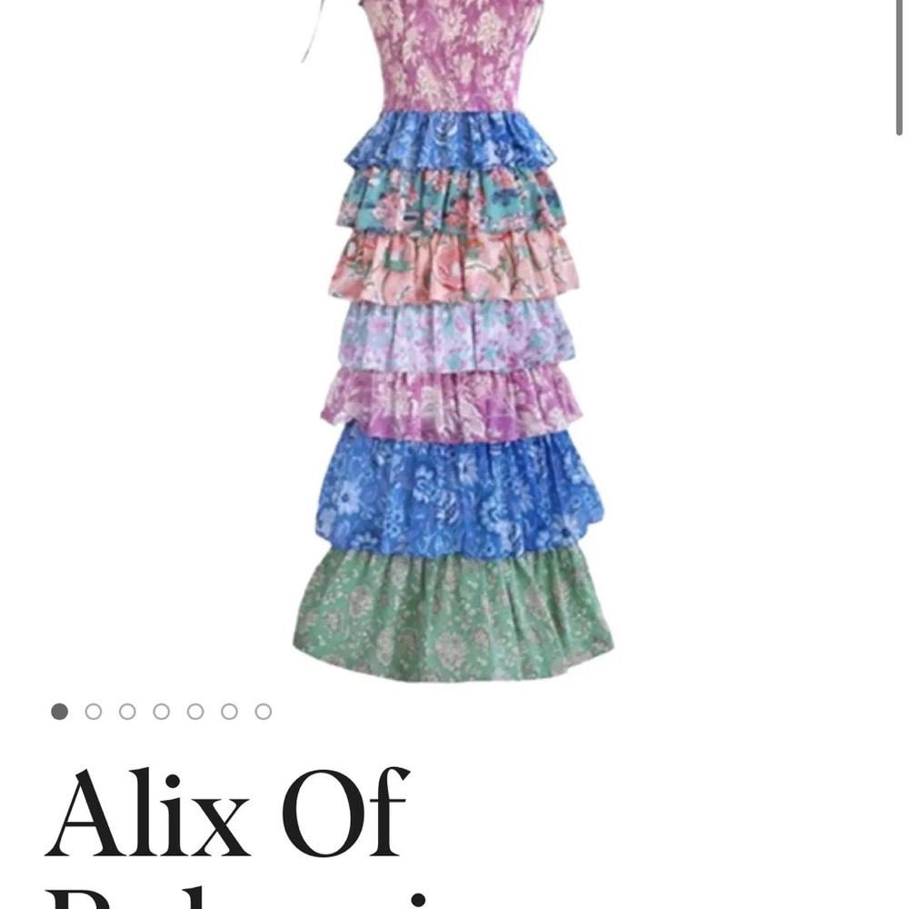 Alix Of Bohemia Multicolor Tiered Midi Dress